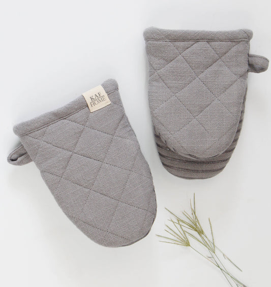 KAF Home Monaco Printed Silicone Mini Mitt: Frost Gray (SINGLE)
