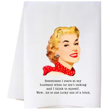 STARE AT MY HUSBAND FLOUR SACK TOWEL