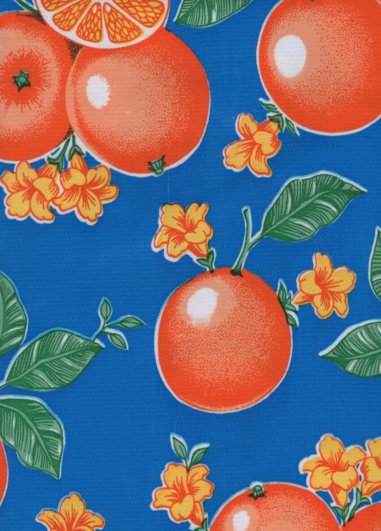 OILCLOTH TABLECLOTH: ORANGES 102” X 48”