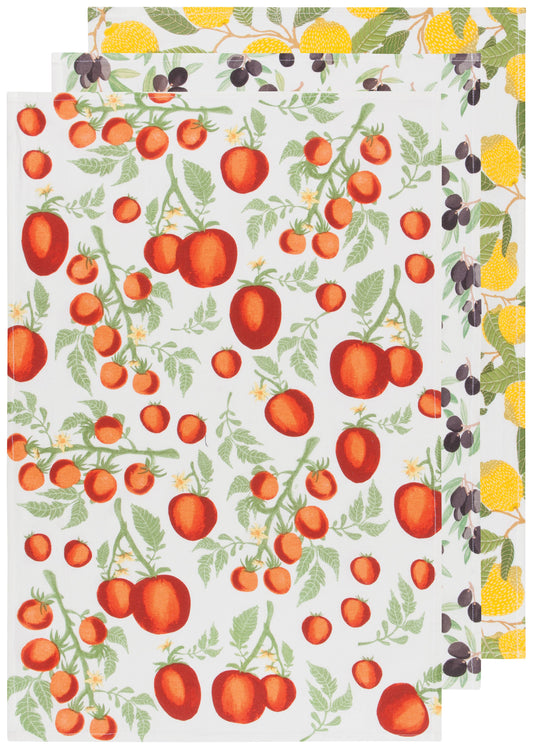 MEDITERRANEAN BAKERS FLOURSACK DISHTOWELS SET OF 3