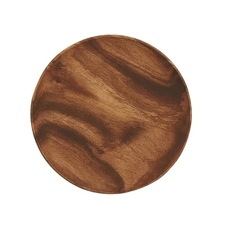WOOD PLATE RND 10"