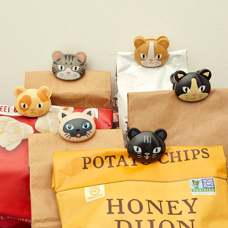 CAT BAG CLIPS SET OF 6