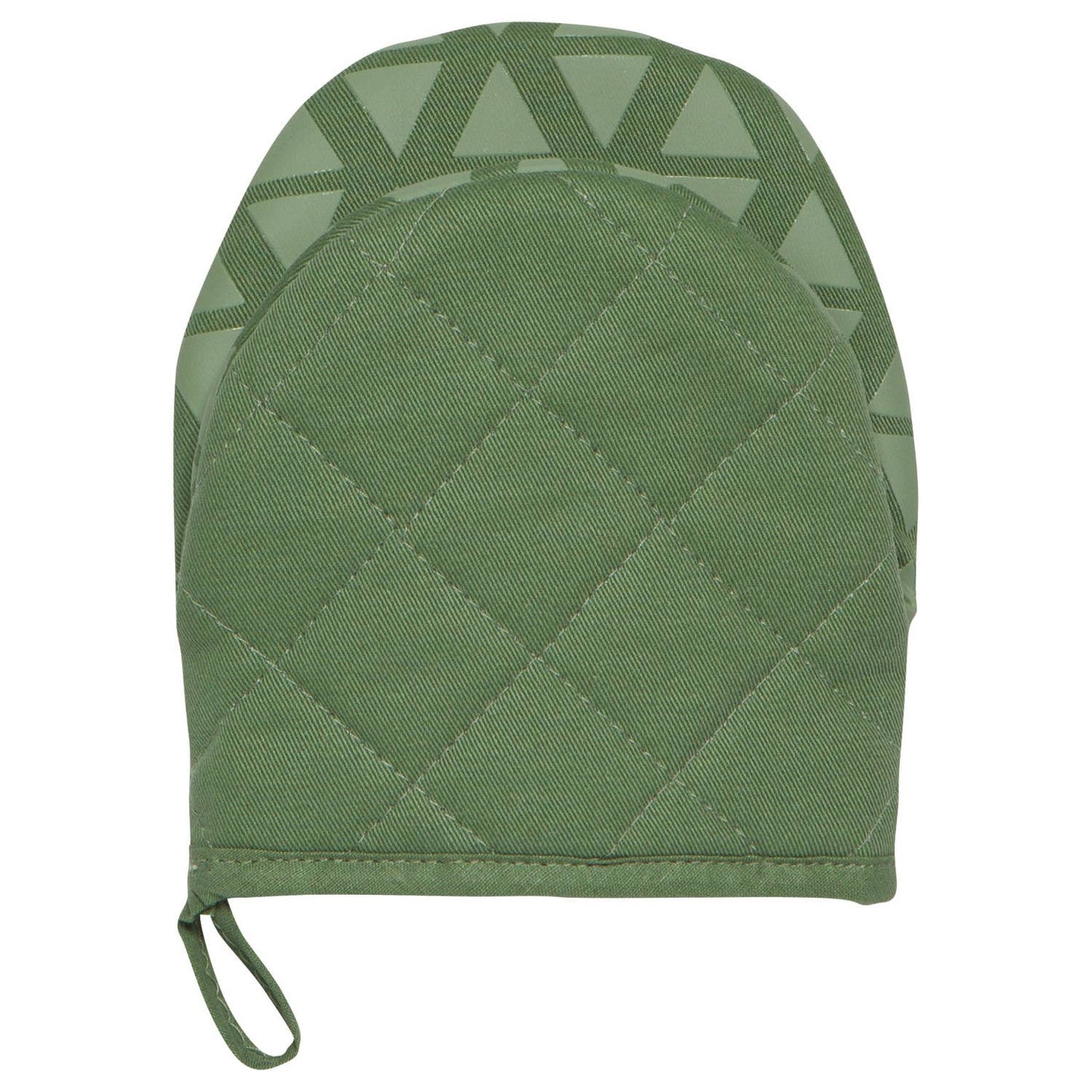 SILICONE/COTTON GRABBER MITT ELM GREEN