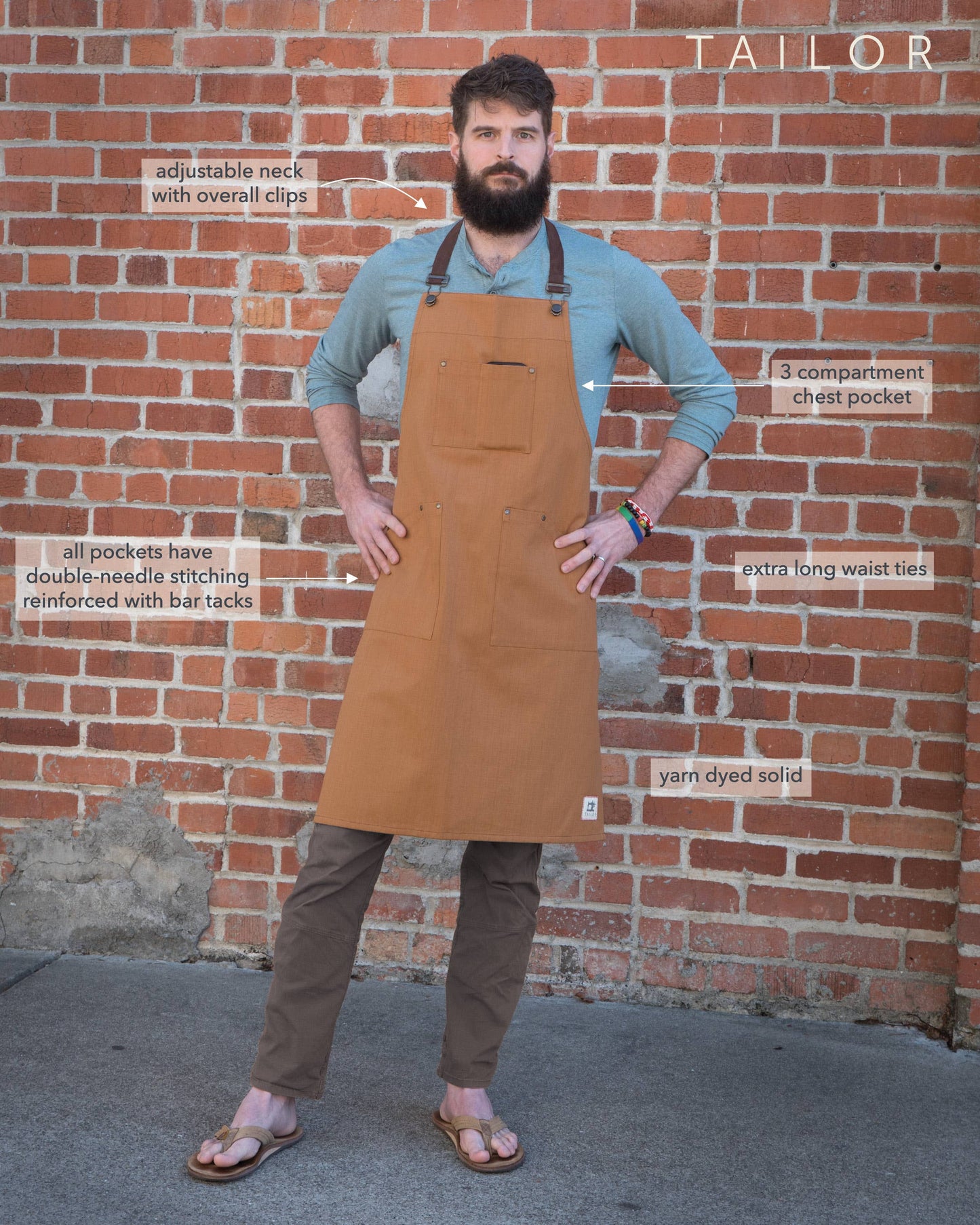 KAF Home Tailor Aprons - Oversized, and Multi-purpose: Canvas Work 28" x 36"