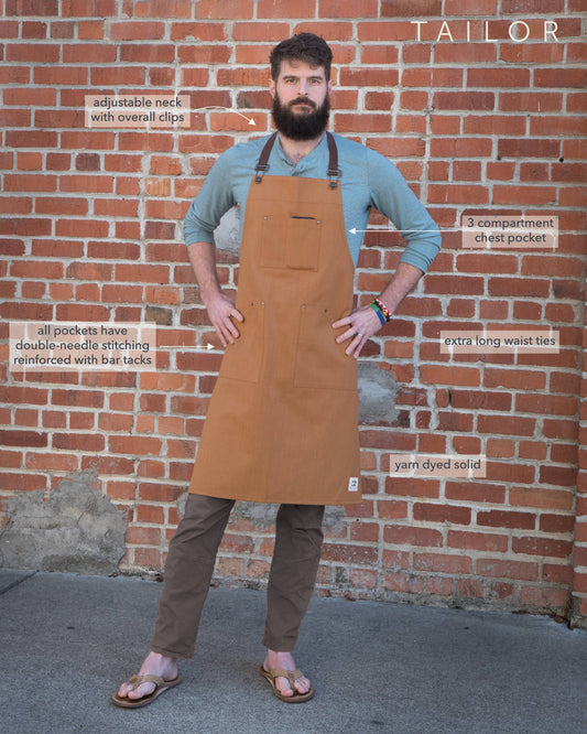 KAF Home Tailor Aprons - Oversized, and Multi-purpose: Canvas Work 28" x 36"