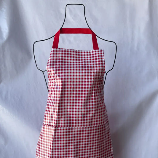GINGHAM RED APRON
