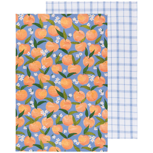 PEACHES DISHTOWELS SET OF 2