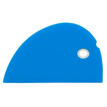 SILICONE BOWL SCRAPER BLUE