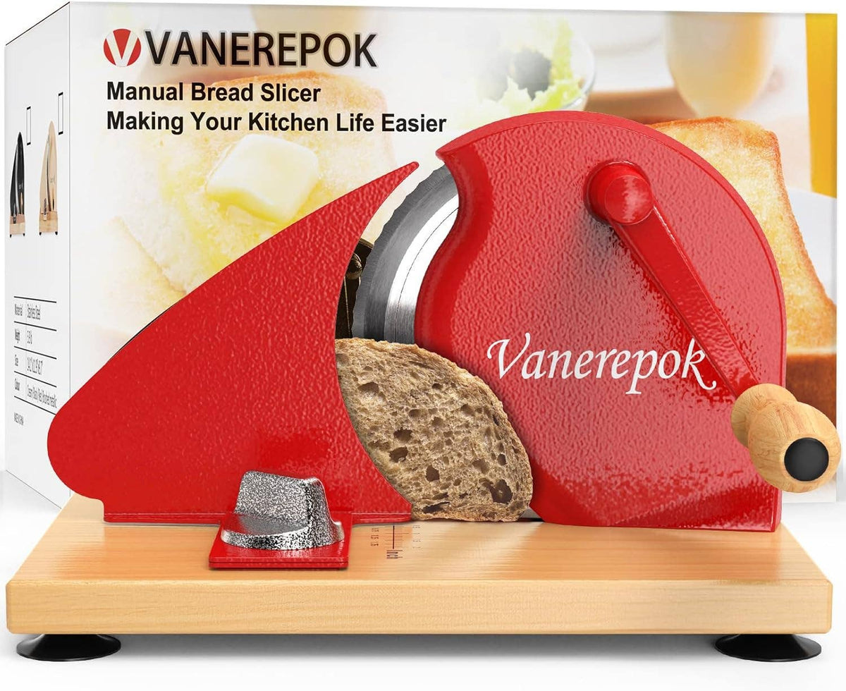 MANUAL BREAD SLICER ADJUSTABLE THICKNESS BLACK