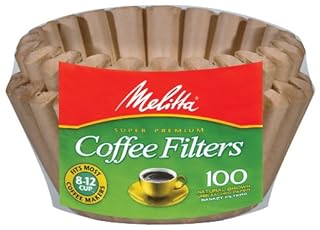MELITTA COFFEE FILTERS 8-12 CUP NATURAL BROWN BASKET 100 CT