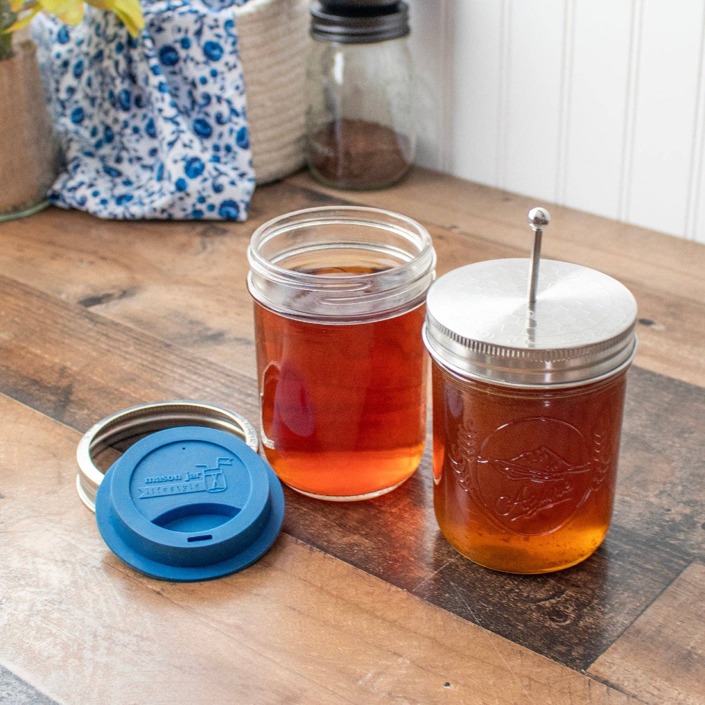 Honey Dipper Stainless Steel Lid for Mason Jars: Regular Mouth
