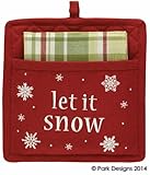 POT HOLDER/ HANDLE TOWEL SET LET IT SNOW