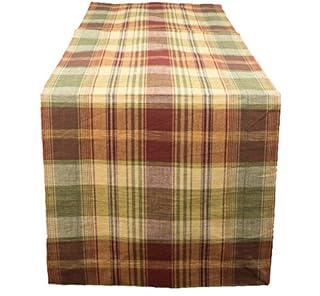RUNNER PLAID 54X13 SAFFRON