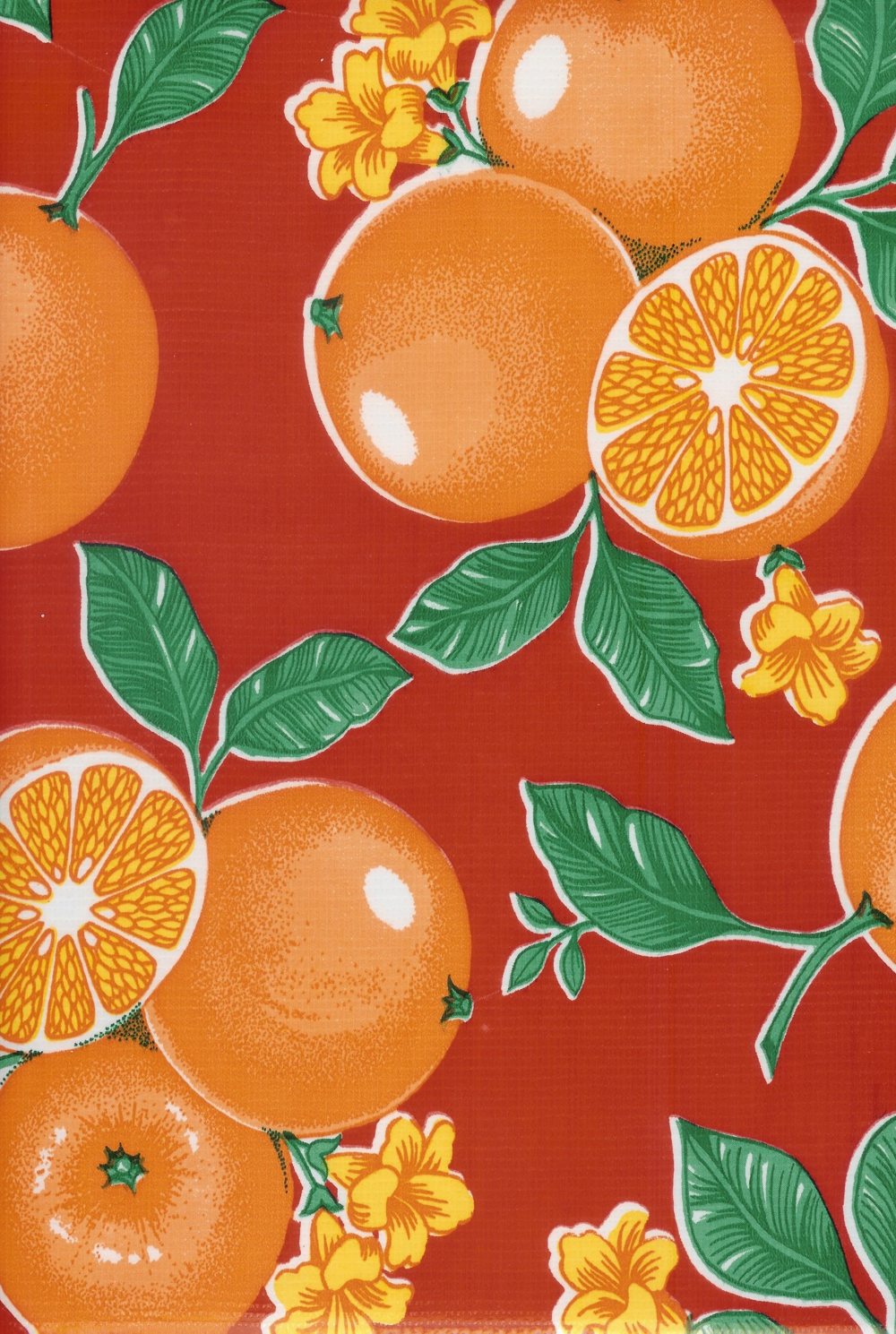OILCLOTH TABLECLOTH: ORANGES 102” X 48”