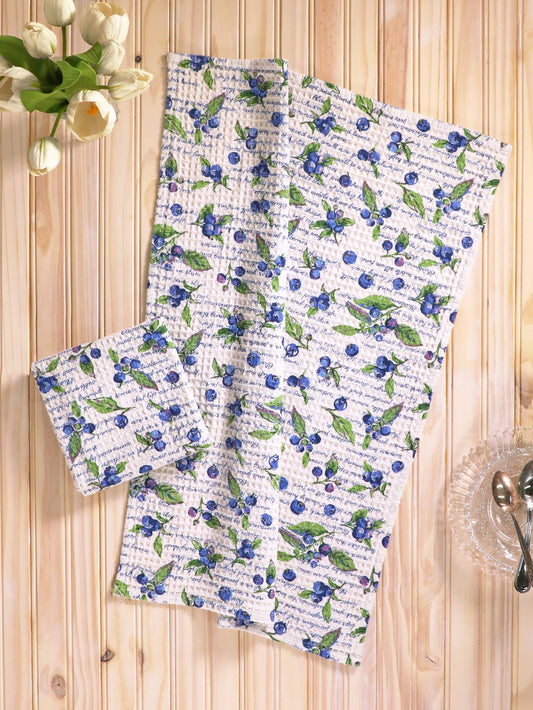 APRIL CORNELL TEA TOWEL BLUEBERRY