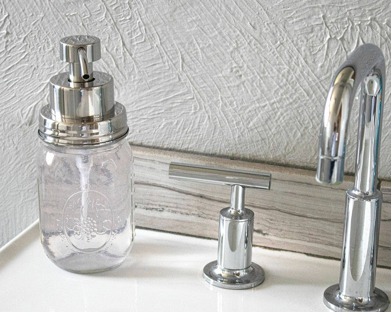 Foaming Soap Pump Dispensers for Mason Jars: Brushed / satin finish