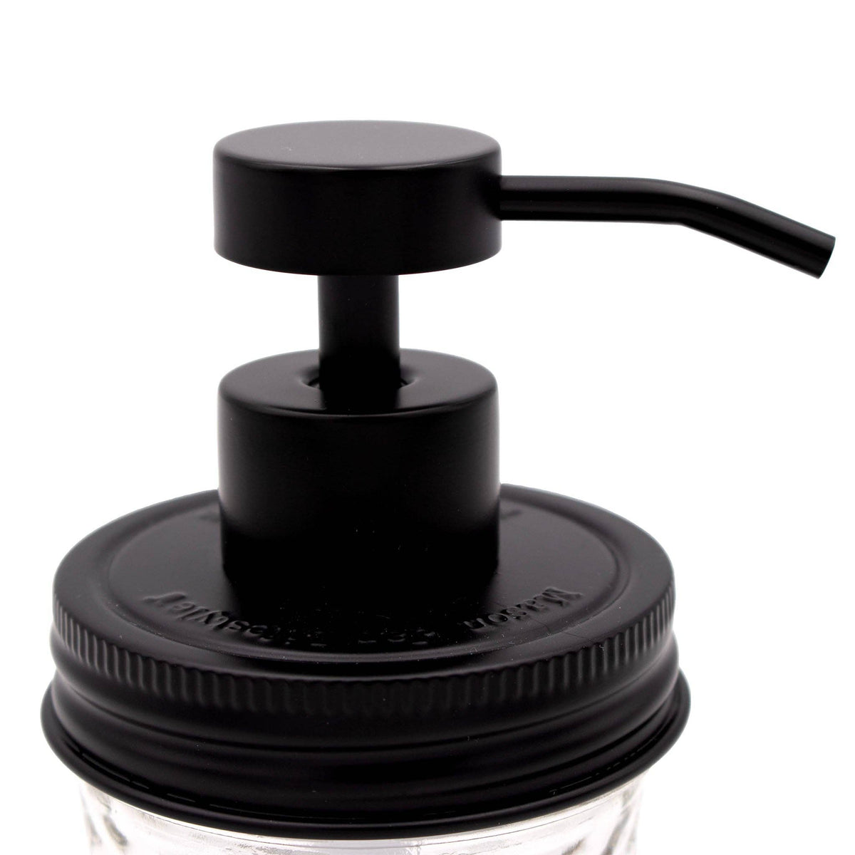 Matte Black Soap Pump Lid Kit for Mason Jars: Matte black / Wide mouth