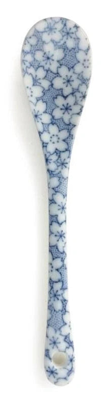 BLUE & WHITE DESSERT SPOON-FLOWER
