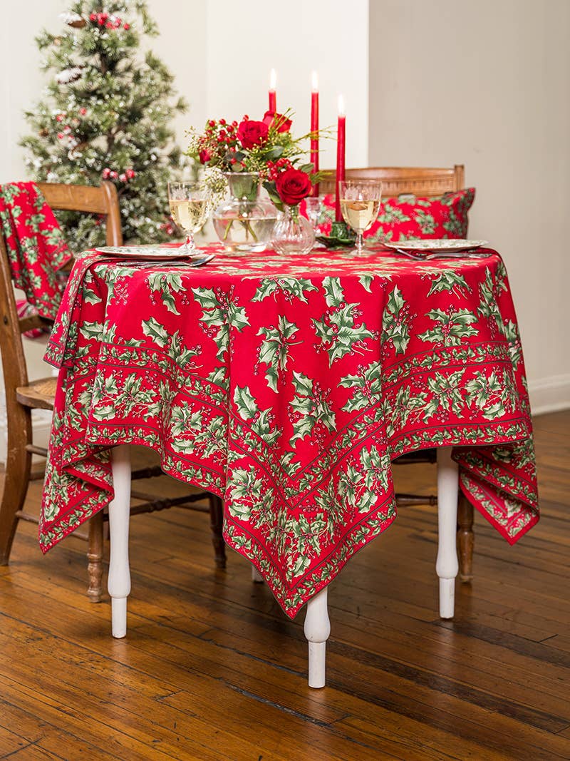 HOLLY TABLECLOTH - RED 60X90