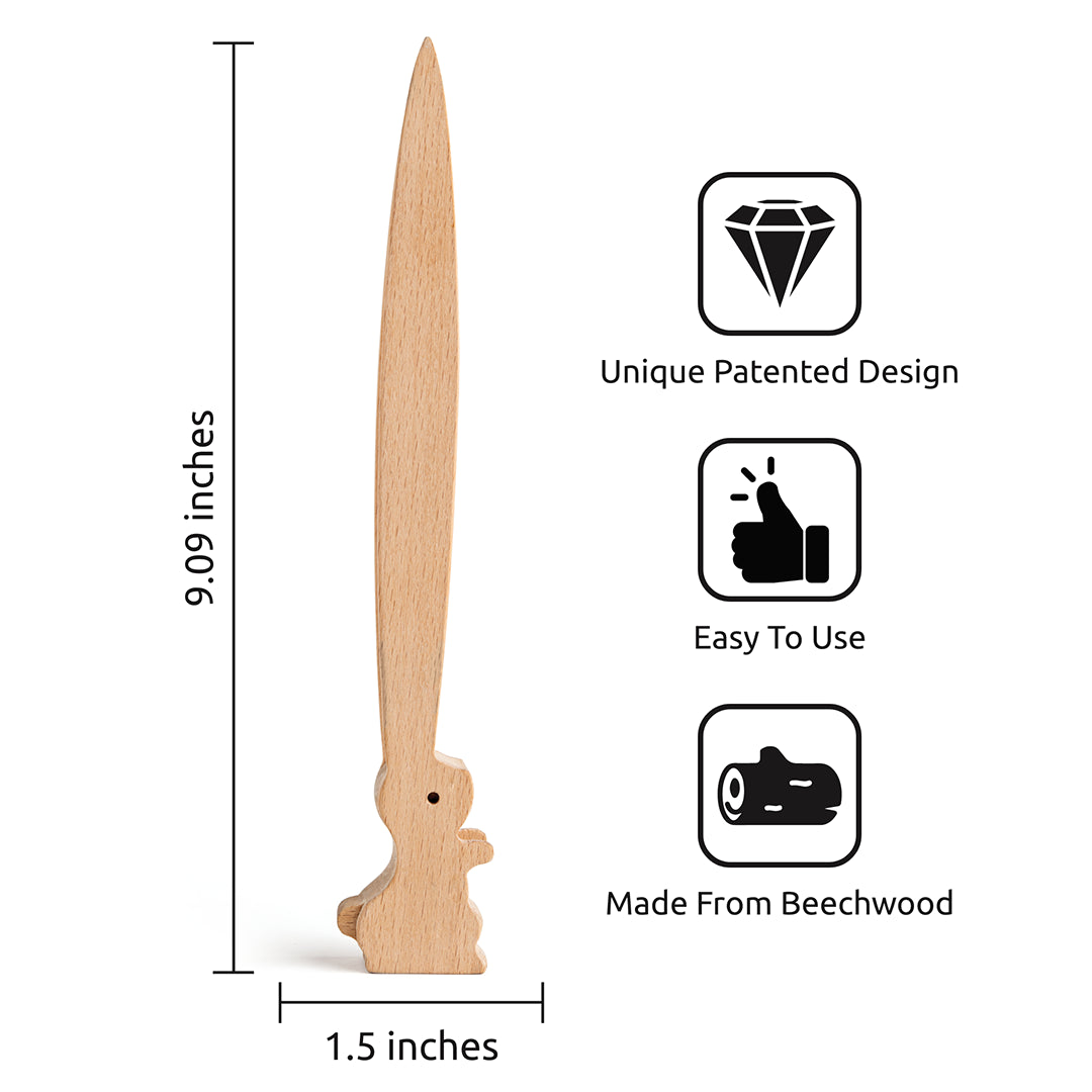 Bernie Bunny Toast Tongs - Wood Utensils & Kitchen Gadget