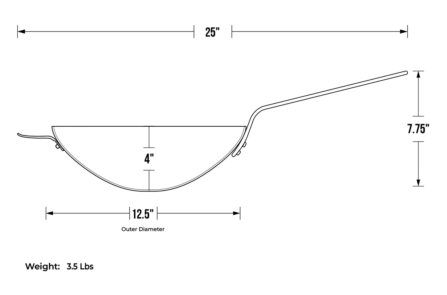 DE BUYER WOK 12.5" MINERAL B ELEMENT