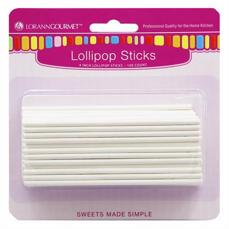 LOLLIPOP STICKS 4" 100 COUNT