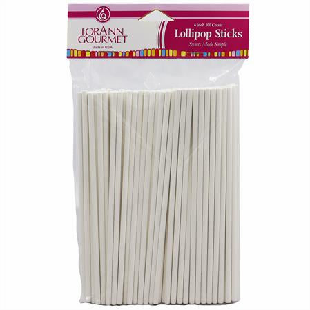 LOLLIPOP STICKS 6" 100 COUNT