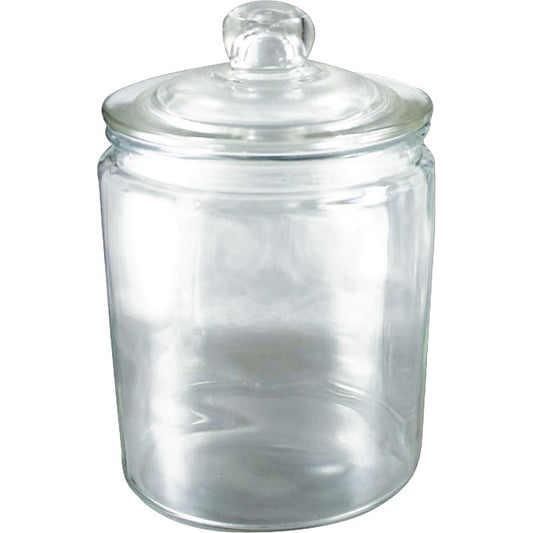 BELL TOP GLASS COOKIE JAR 68 OZ