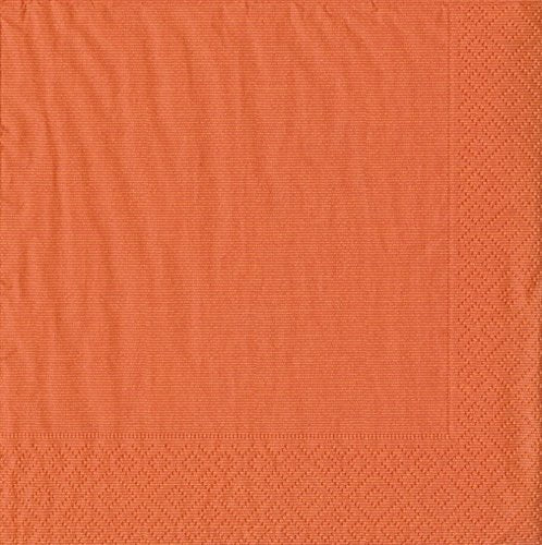 COCKTAIL NAPKIN GROSGRAIN DEEP ORANGE