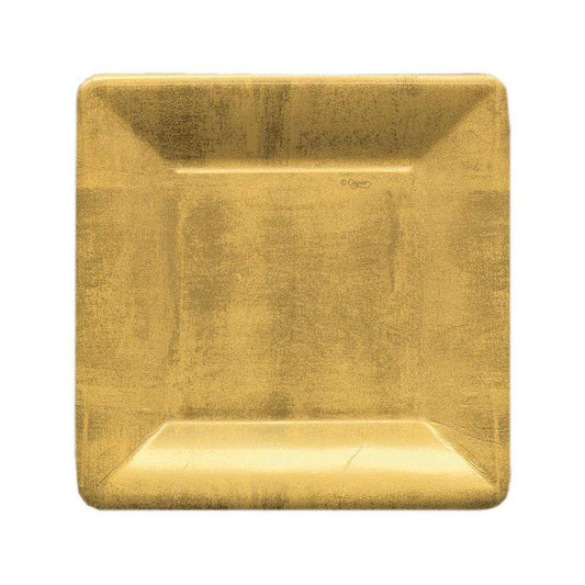 DESSERT PAPER PLATE SOLID GOLD 8CT
