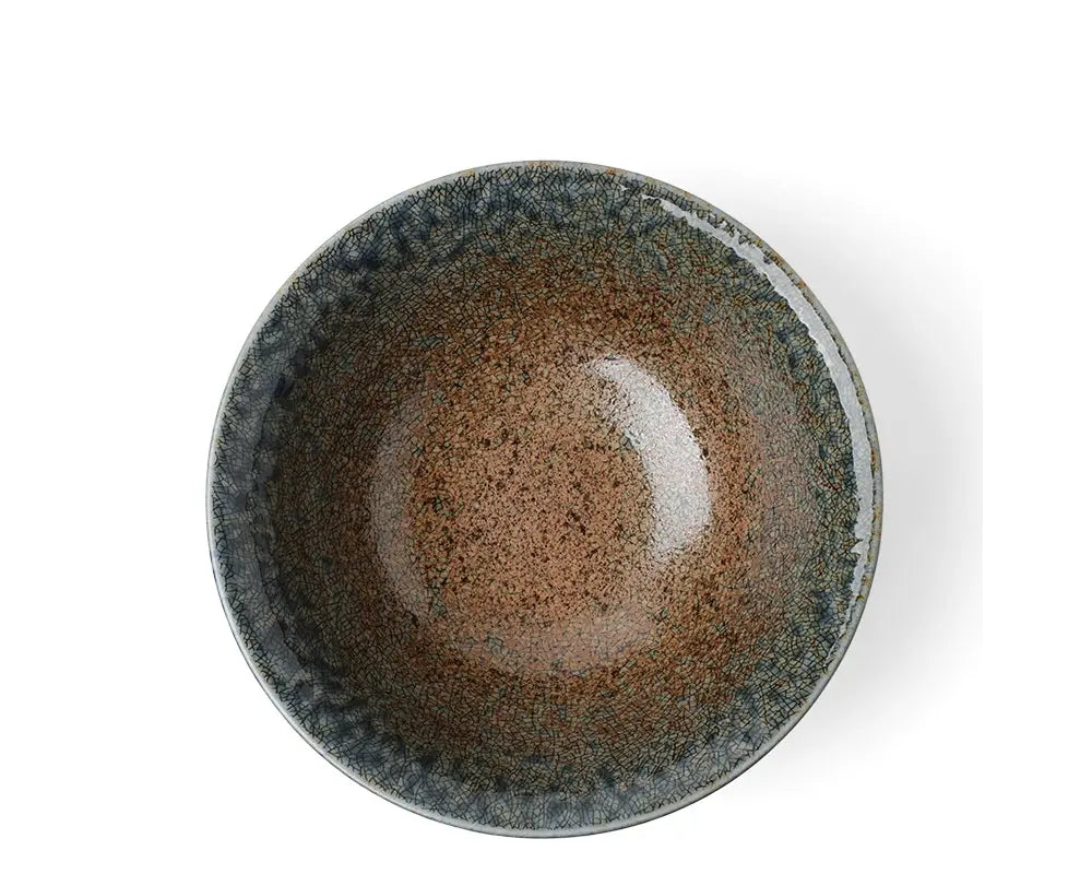 BLUE SAND CRACKLE BOWL 7.5"