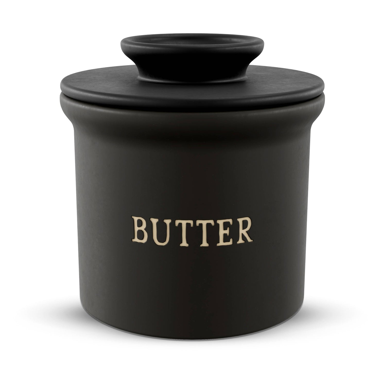 KOOK FRENCH BUTTER KEEPER DISH, CERAMIC: OATMEAL