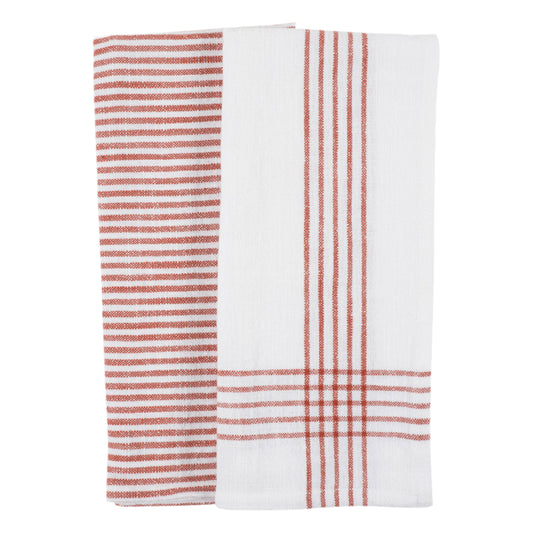 MONACO SLUBBED KITCHEN TEA TOWEL RED