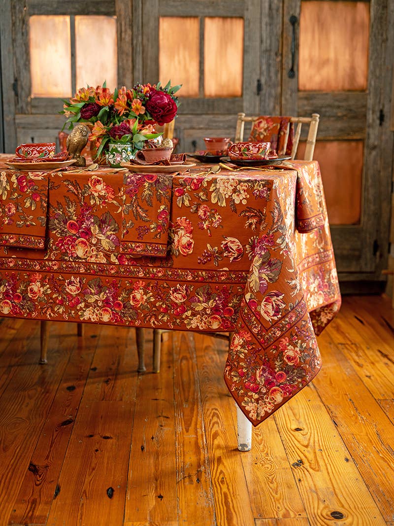 Bountiful Harvest Tablecloth - Rust: 54x54