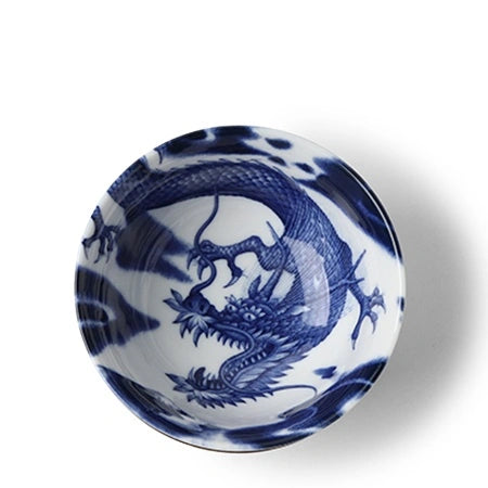 FLYING DRAGON BOWL BLUE 6"