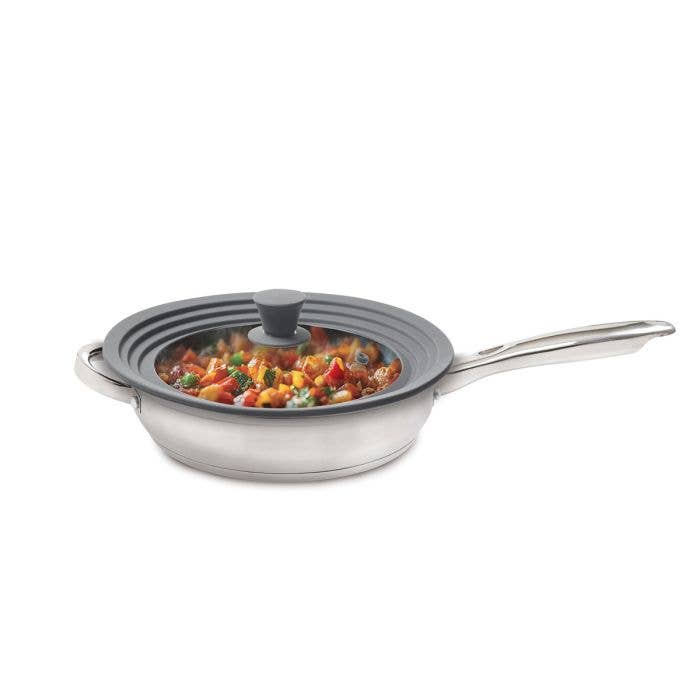 UNIVERSAL POT LID AND MICROWAVE COOKING COVER