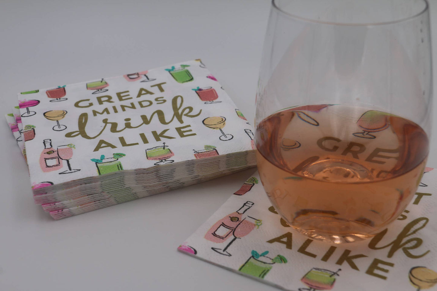 FUNNY COCKTAIL NAPKINS | GREAT MINDS DRINK ALIKE - 20CT