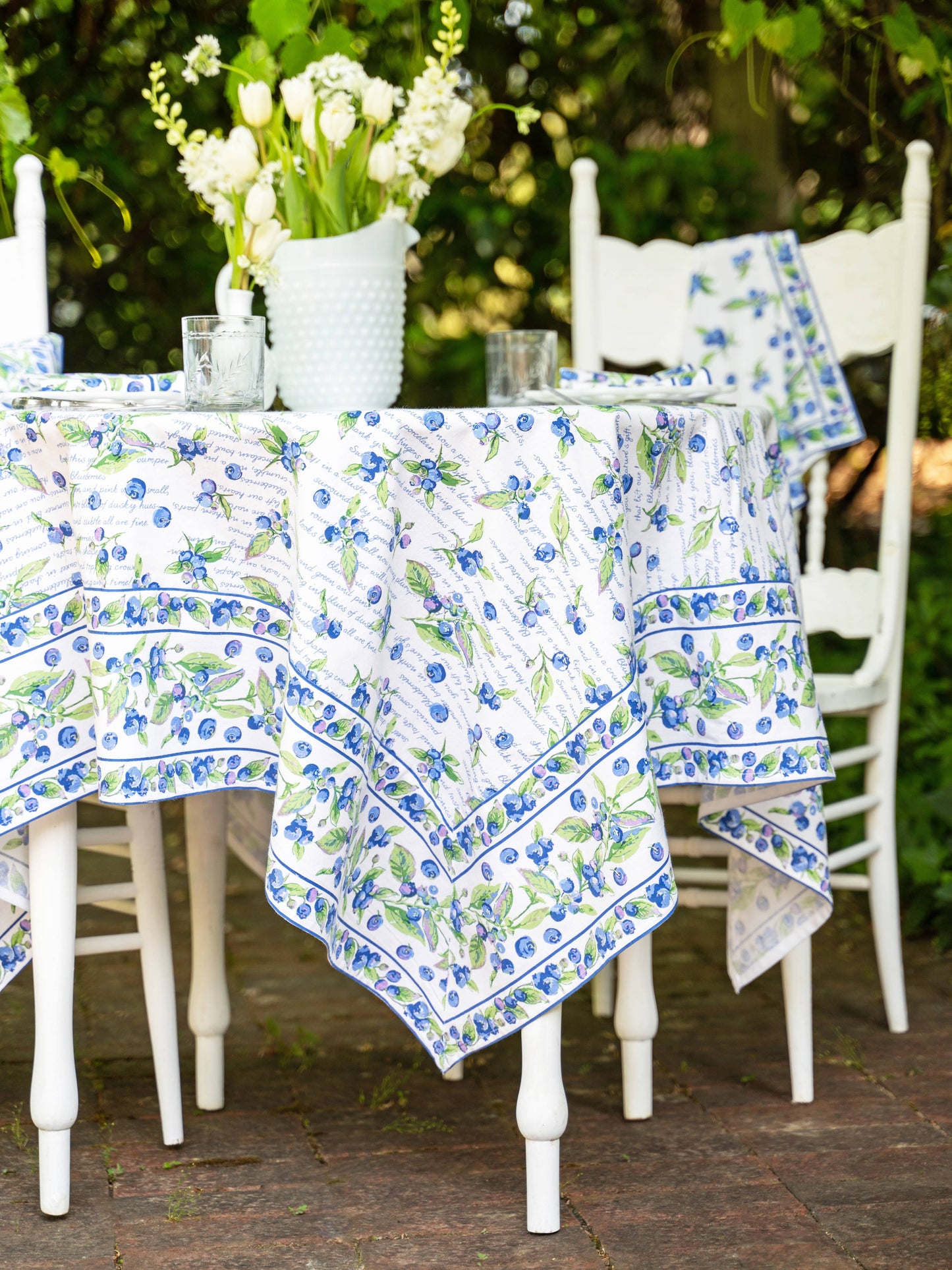 APRIL CORNELL TABLECLOTH BLUEBERRY 60x90