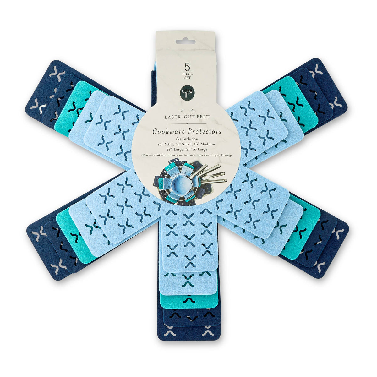 Crisscross Cookware Protectors  Set/5