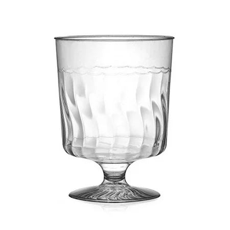 PLASTIC WINE GLASS 8 OZ CLR