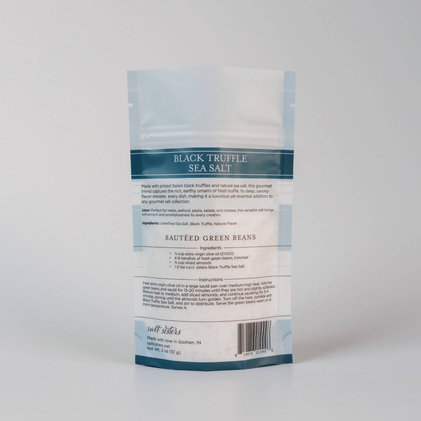 SALT SISTERS BLACK TRUFFLE SEA SALT 2 OZ