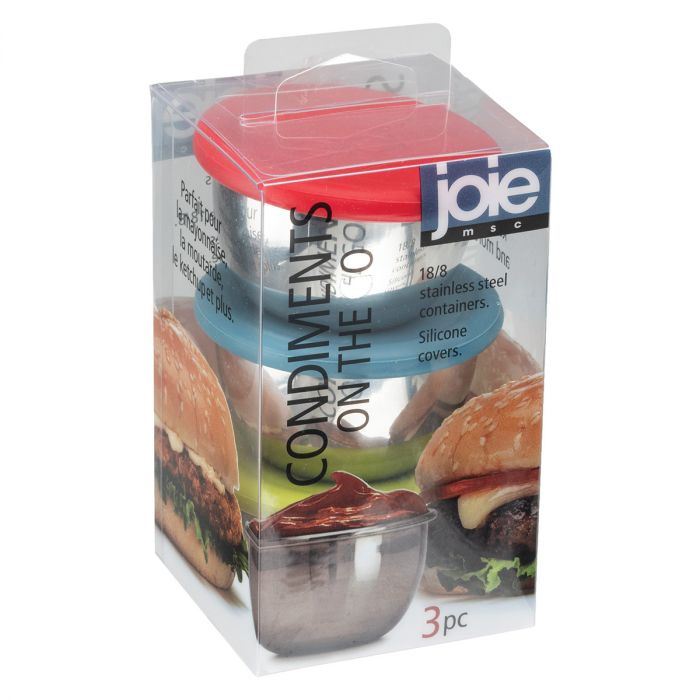 CONDIMENT CONTAINERS SS S/3