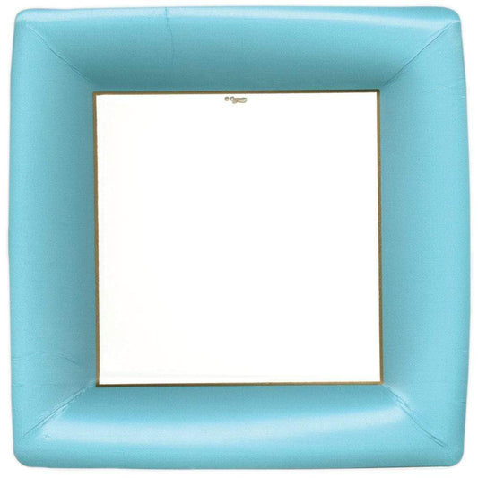 DINNER PAPER PLATE GROSGRAIN MEDIT BLU SQ
