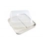 MICROWAVE SLANTED BACON TRAY W/LID