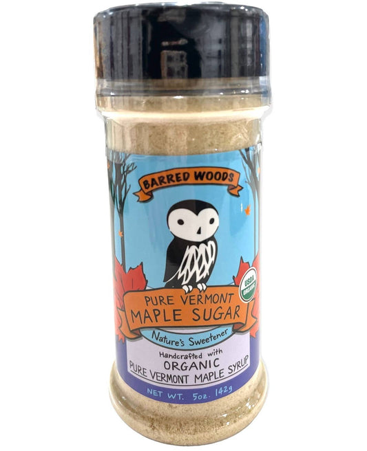 PURE ORGANIC VERMONT MAPLE SUGAR - 5 oz SHAKER JAR
