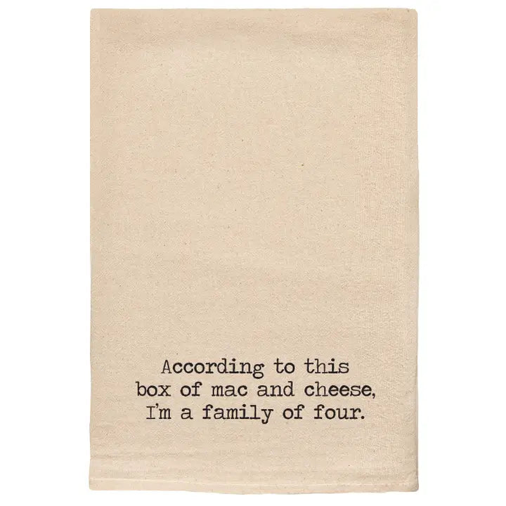 FUNNY TOWEL BOX OF MAC & CHEESE
