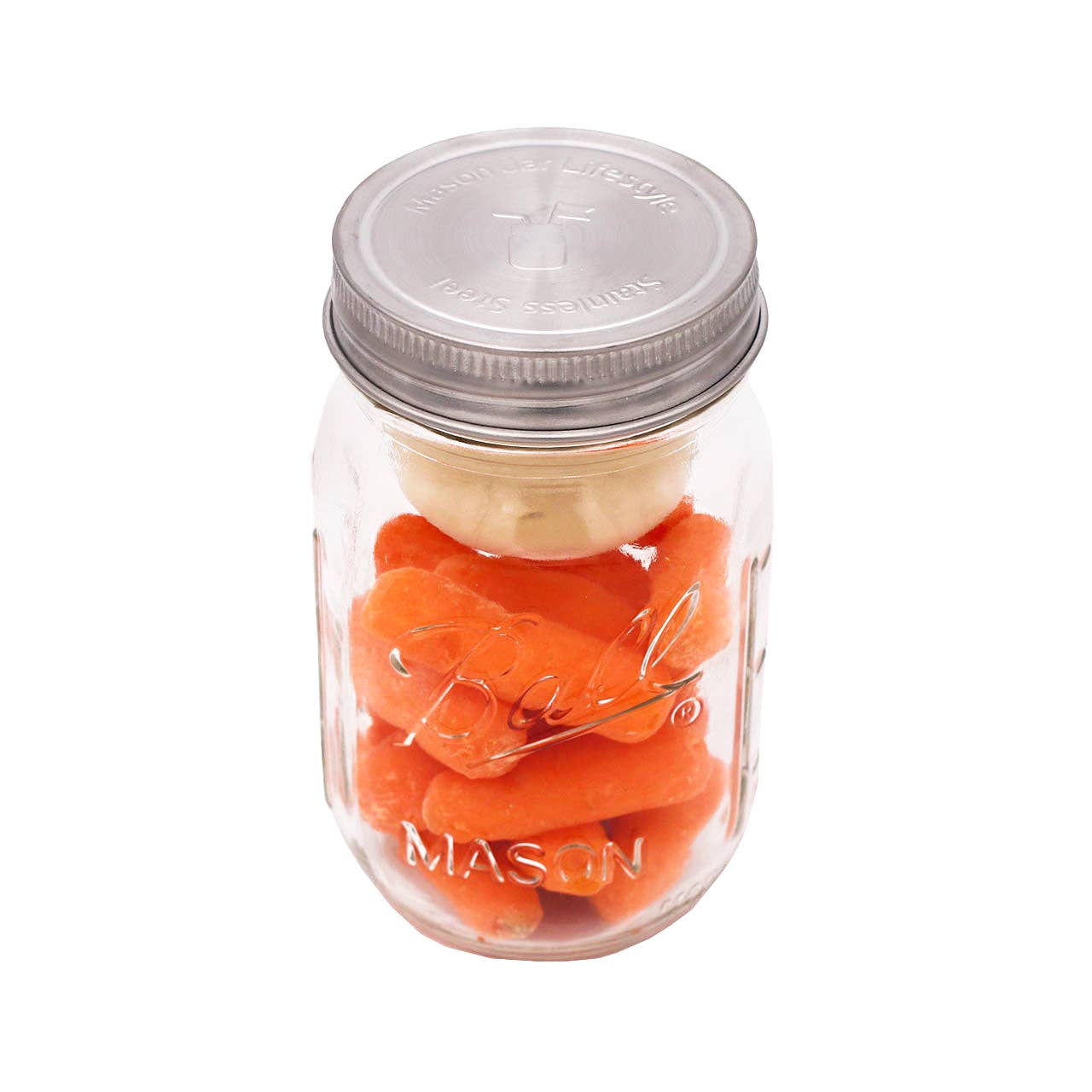 Stainless Steel Storage Lids w/ Silicone Seals for Mason Jar: Regular mouth