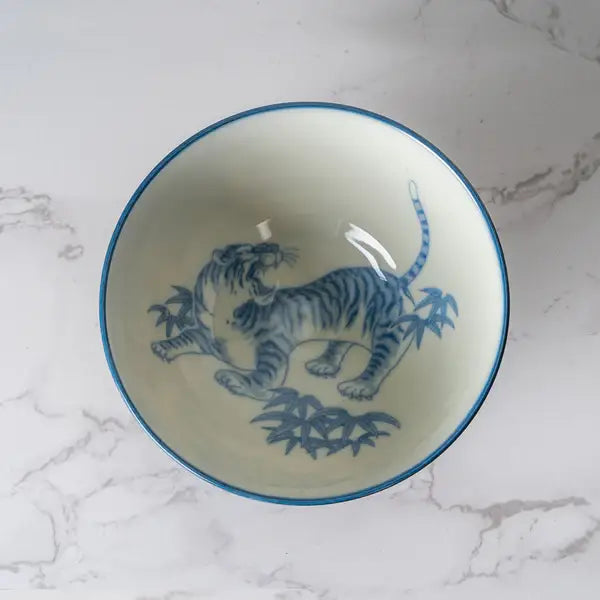 Tiger Design Rice Bowl Navy
