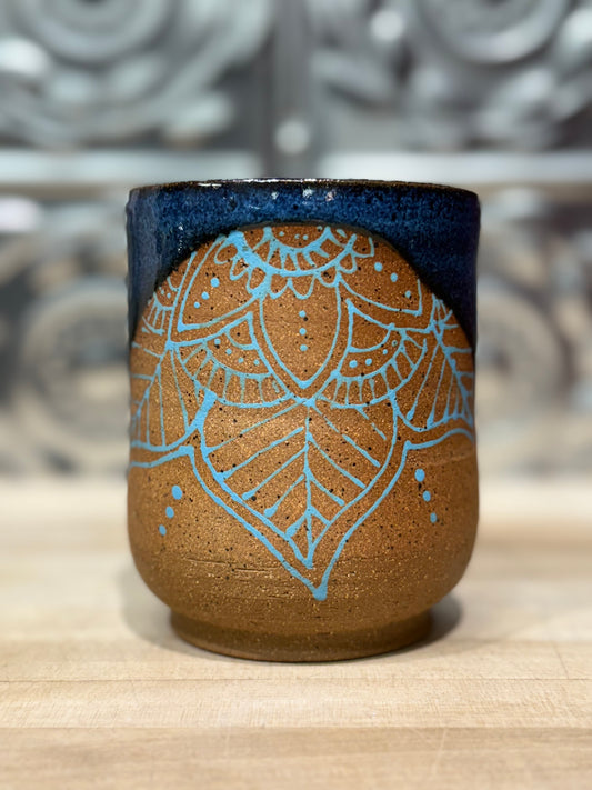 RISING FOREST MUG-BLUE MANDALA