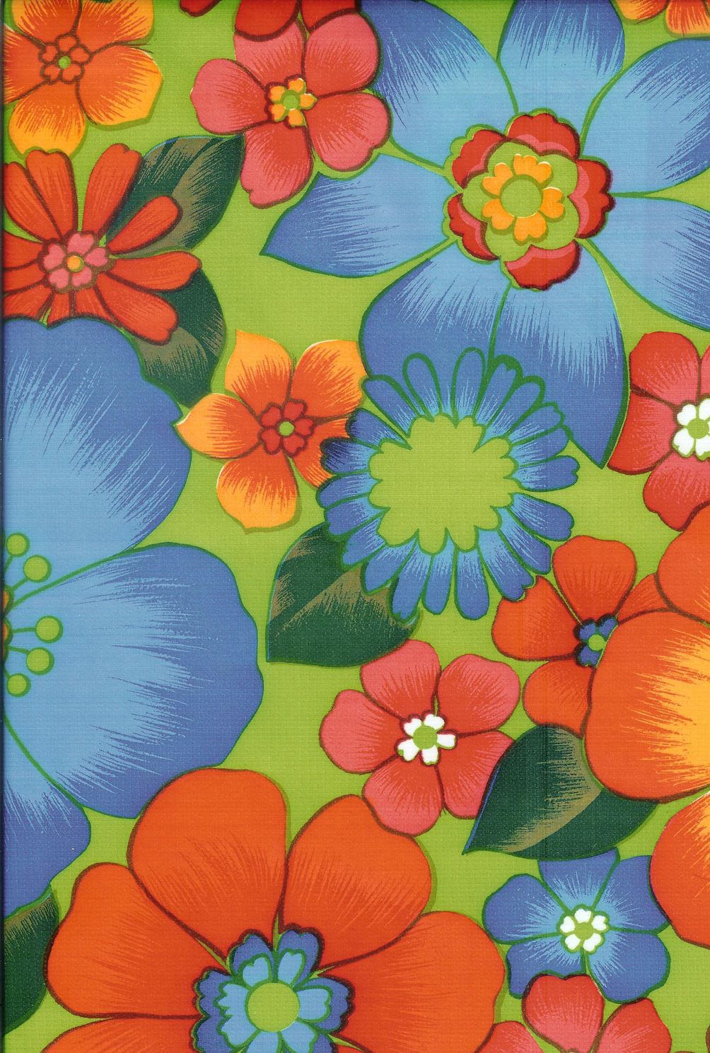 OILCLOTH TABLECLOTH: LONDON LIGHT BLUE 84” X 48